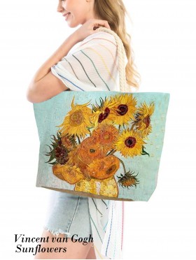 Sunflower Oil Painting Shoulder Bag